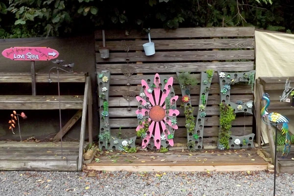 Love Sign for Selfies at Thistle And Thread in Fancy Gap, Va.