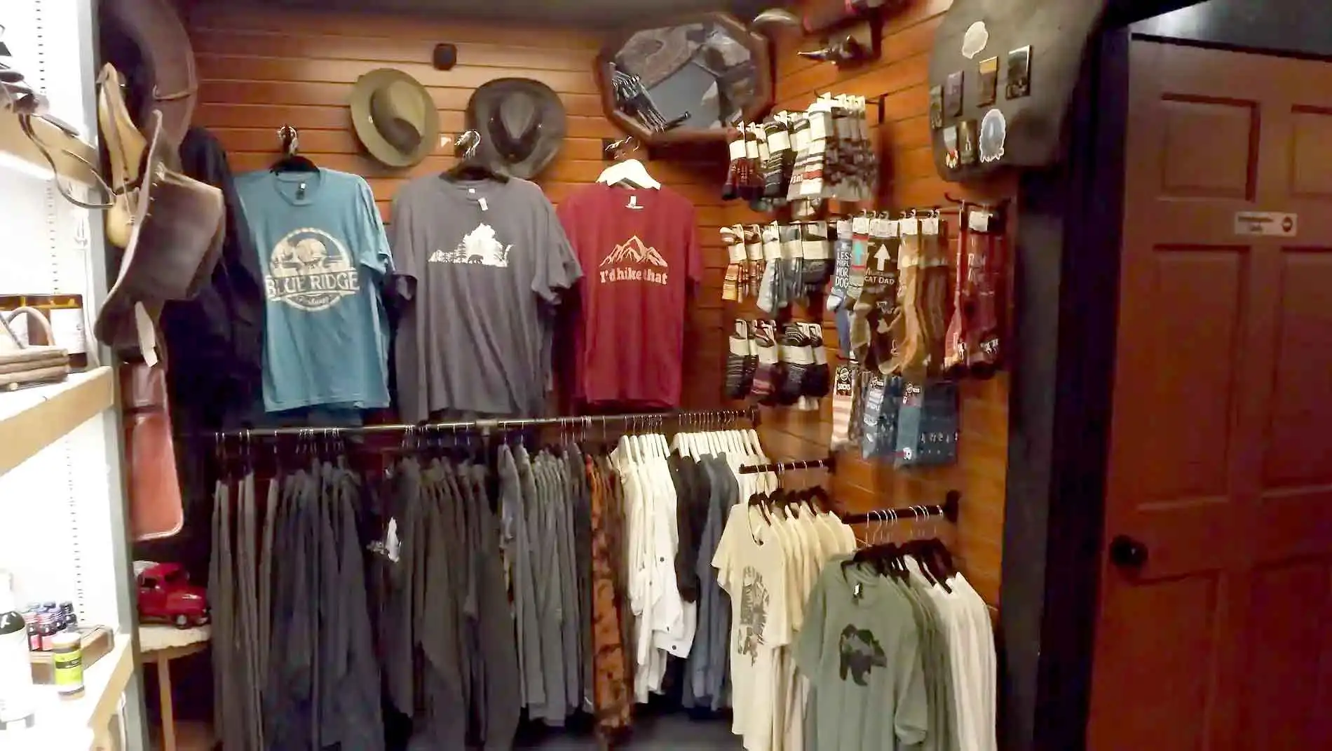 Distinctive merchandise and displays inside Thistle & Thread