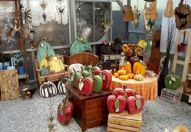 Fall seasonal and garden merchandise at Thistle & Thread